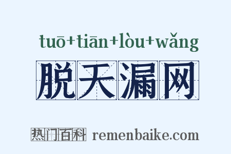 脱天漏网是什么意思的图片
